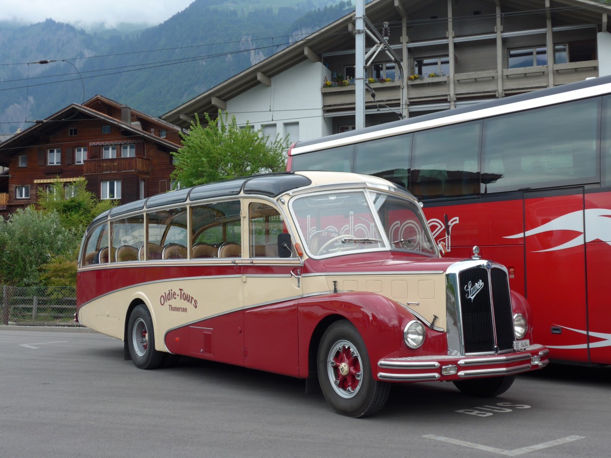 (151'560) - Reusser, Thun - BE 8484 - Saurer/R&J (ex Hsler, Menziken) am 15. Juni 2014 beim Bahnhof Brienz