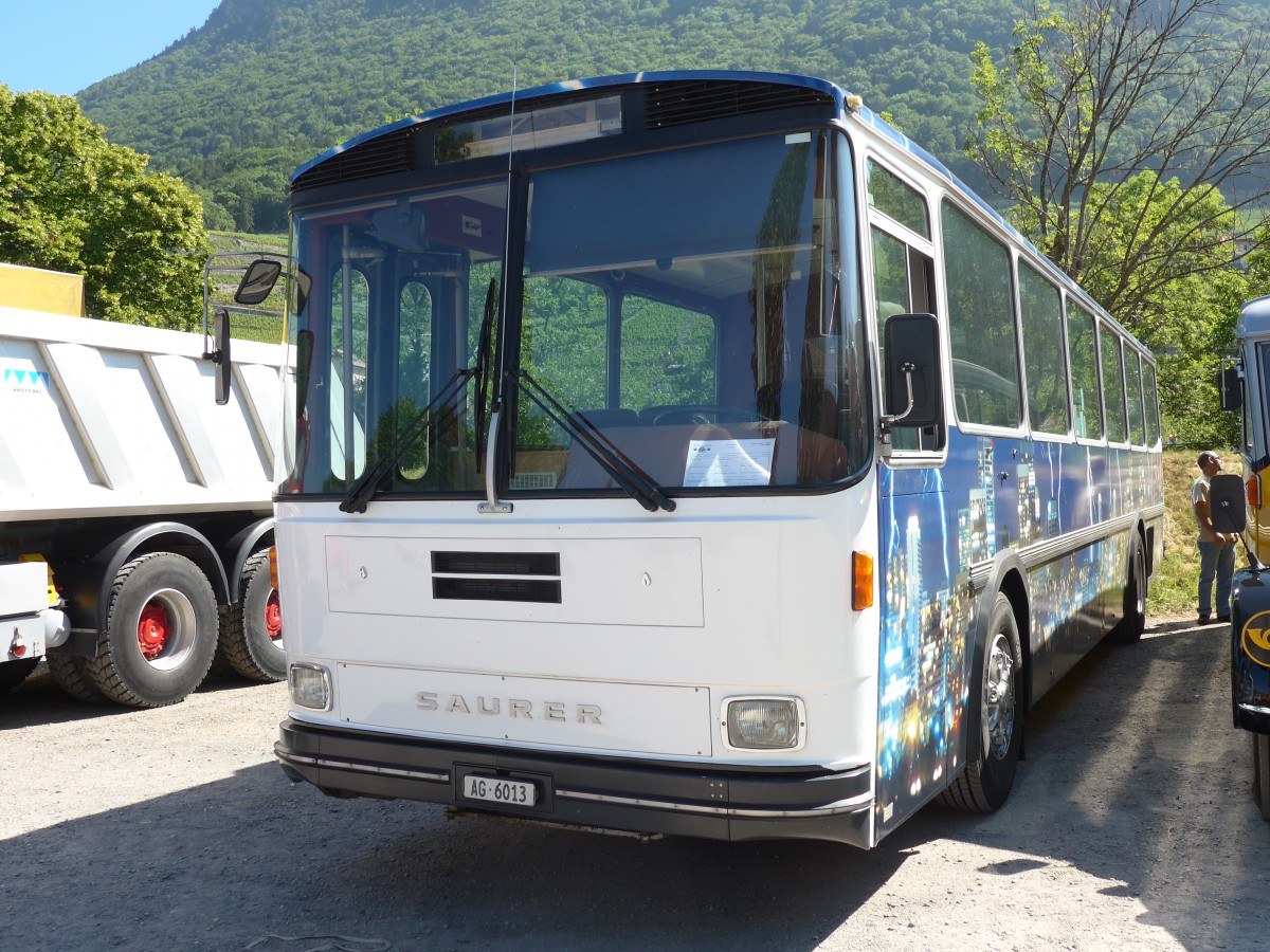 (151'615) - Gloor, Staufen - AG 6013 - Saurer/Hess (ex ALMAT, Tagelswangen; ex P 26'516) am 21. Juni 2014 in Aigle, Saurertreffen