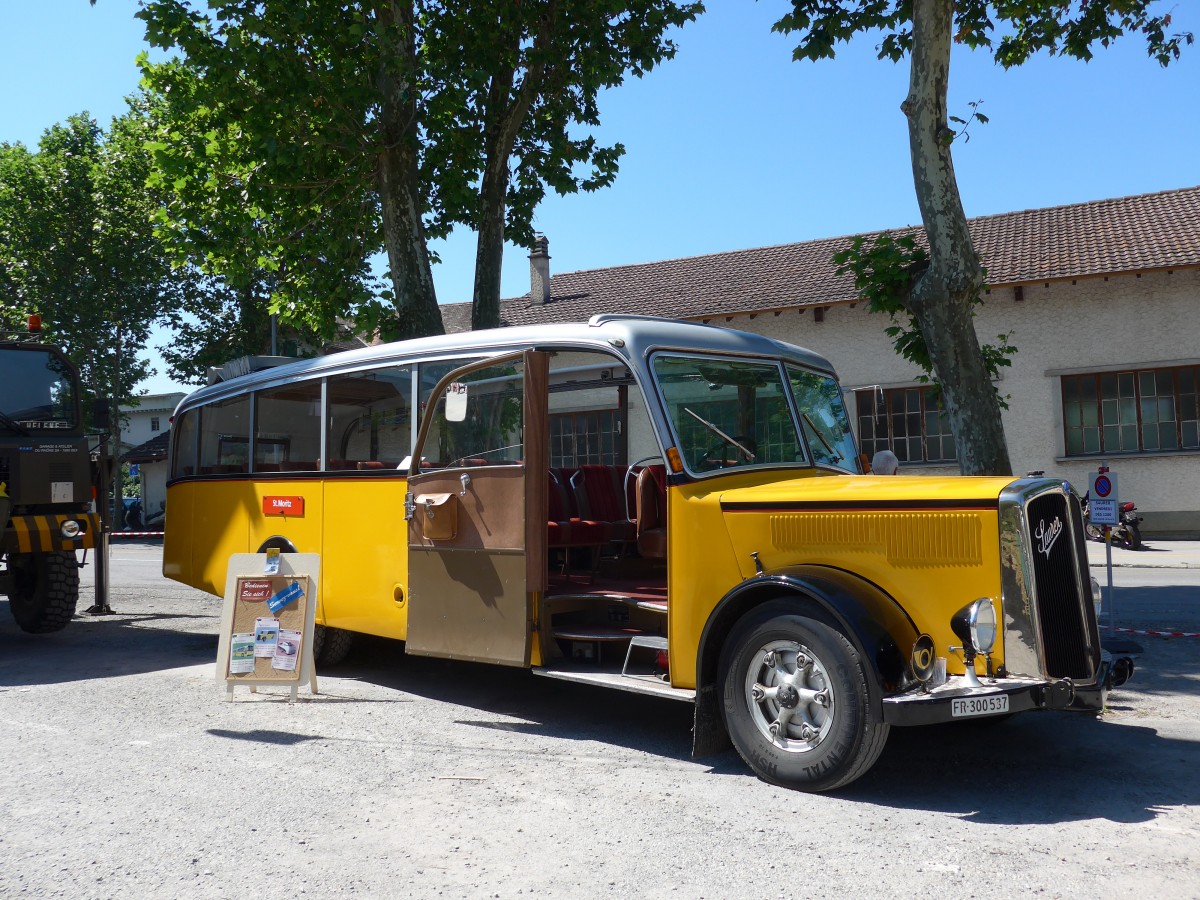 (151'692) - Schlapp, Cottens - FR 300'537 - Saurer/Saurer (ex SATEG, Lausanne; ex P 23'086: ex P 2138) am 21. Juni 2014 in Aigle, Saurertreffen