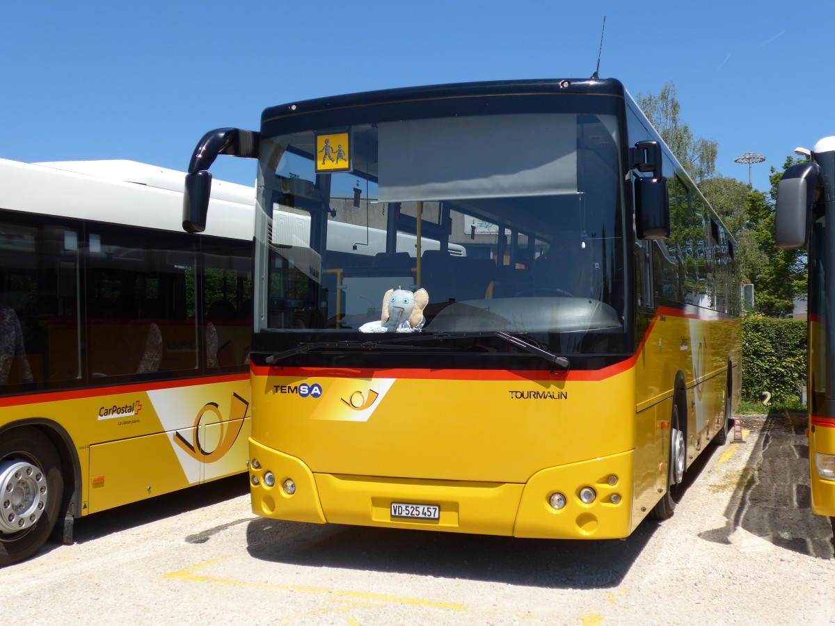 (151'738) - TRAVYS Yverdon - VD 525'457 - Temsa am 21. Juni 2014 in Yverdon, Garage