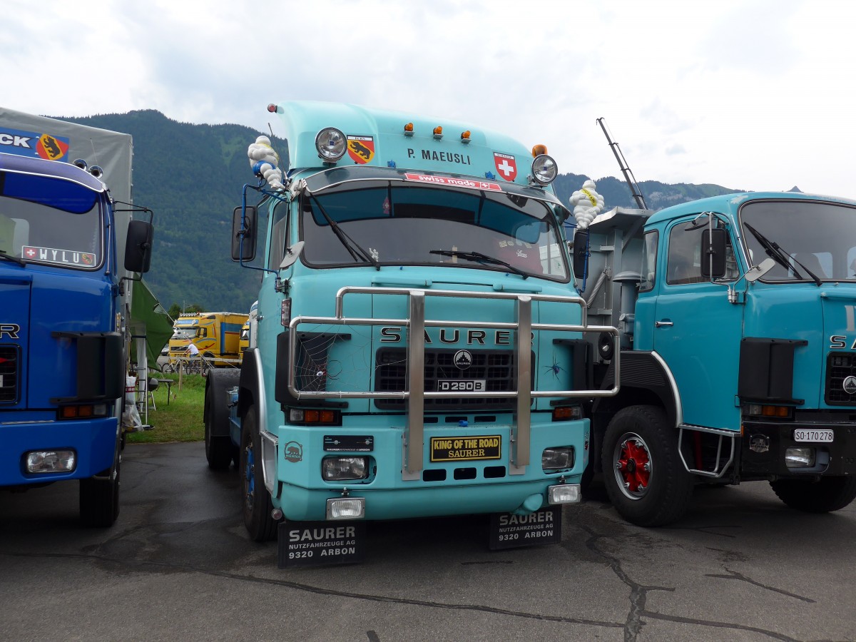 (151'905) - M�usli, Spiez - Saurer am 28. Juni 2014 in Interlaken, Flugplatz