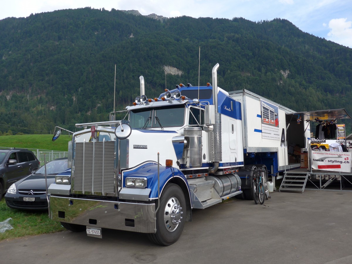 (151'943) - Ammann, M�rstetten - TG 57'455 - Kenworth am 28. Juni 2014 in Interlaken, Flugplatz