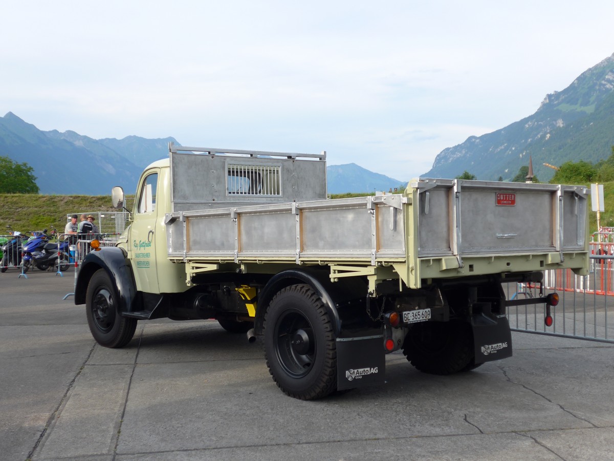 (151'960) - Raz, Innertkirchen - BE 365'609 - Magirus-Deutz am 28. Juni 2014 in Interlaken, Flugplatz