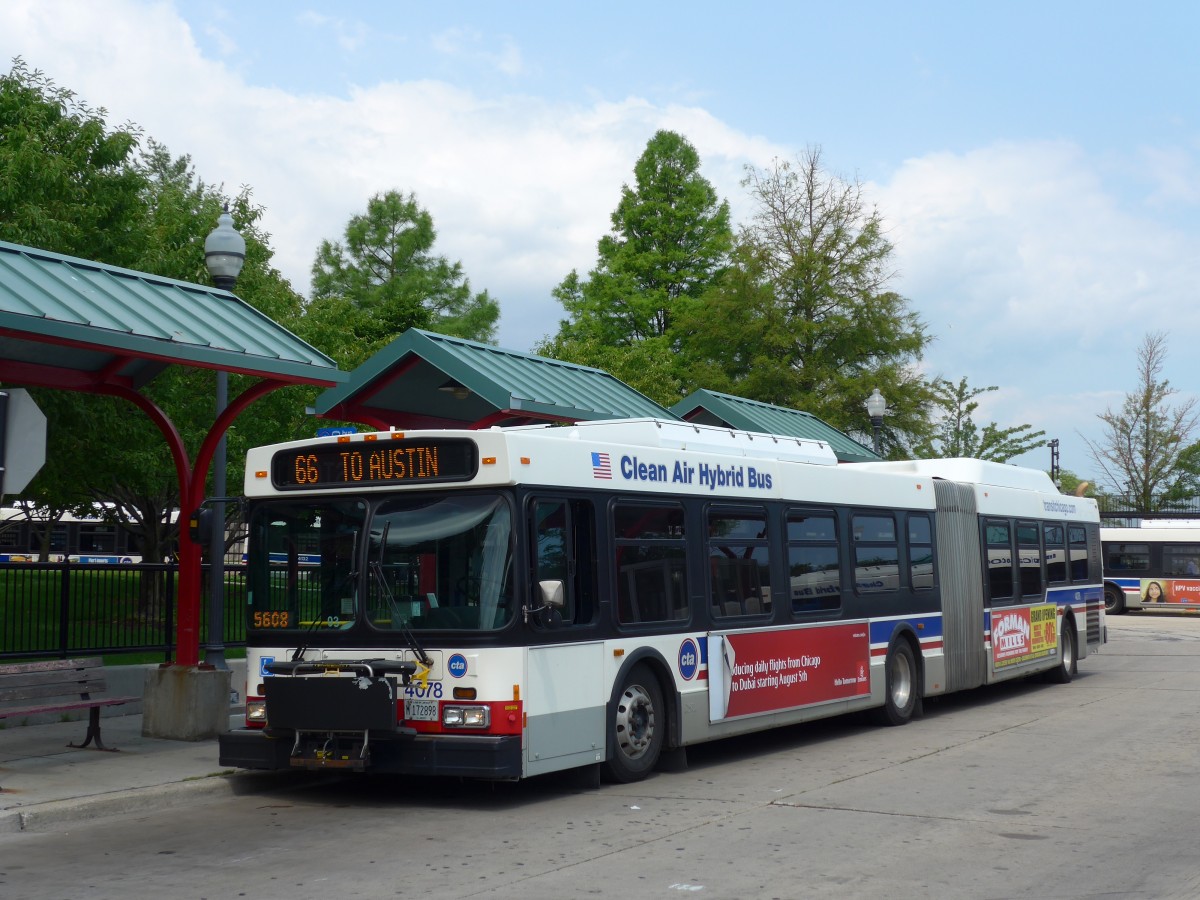 (153'126) - CTA Chicago - Nr. 4078/M 172'898 - New Flyer am 18. Juli 2014 in Chicago, Navy Pier