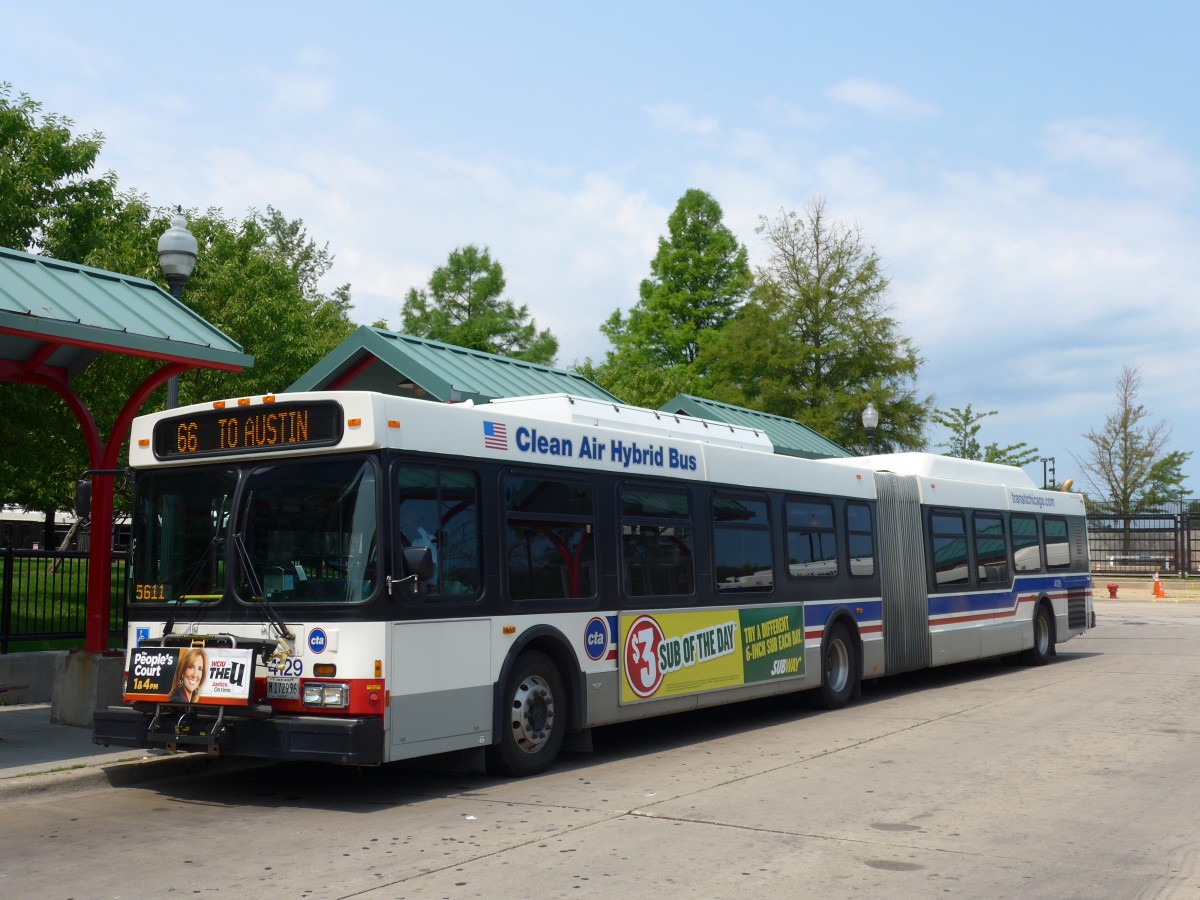 (153'190) - CTA Chicago - Nr. 4129/M 172'996 - New Flyer am 18. Juli 2014 in Chicago, Navy Pier