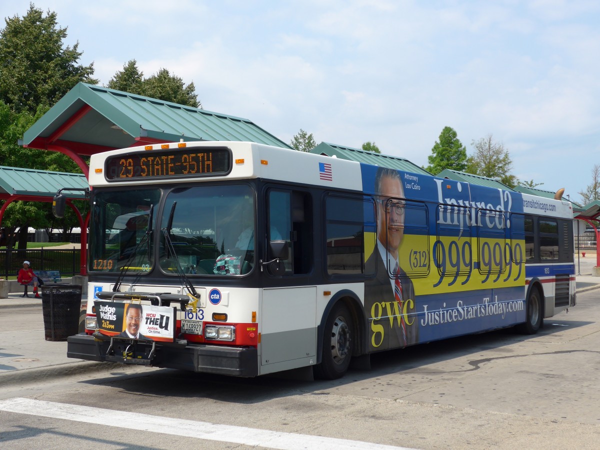 (153'206) - CTA Chicago - Nr. 1613/M 168'927 - New Flyer am 18. Juli 2014 in Chicago, Navy Pier