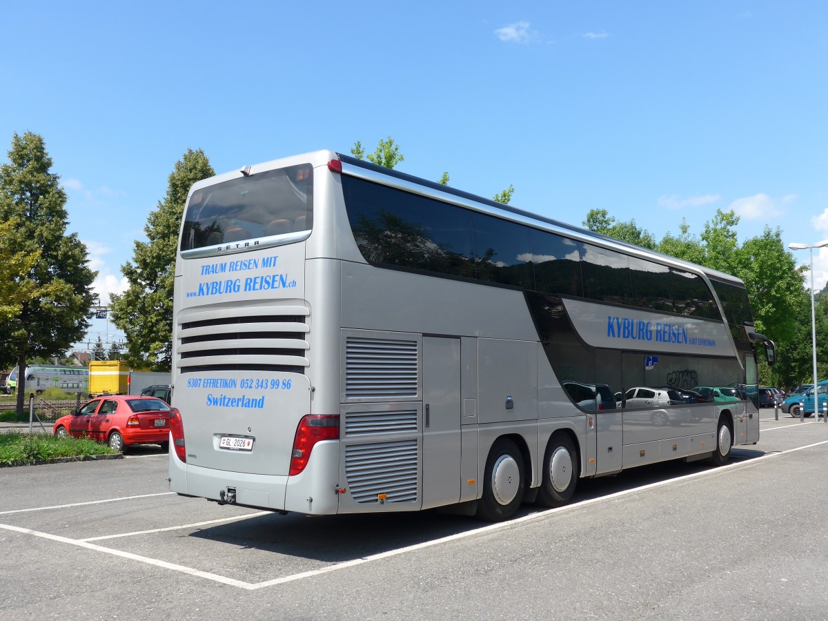 (153'525) - Kyburg Reisen, Effretikon - GL 2026 - Setra am 1. August 2014 in Thun, Seestrasse