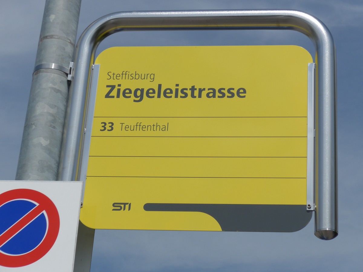 (153'729) - STI-Haltestelle - Steffisburg, Ziegeleistrasse - am 10. August 2014