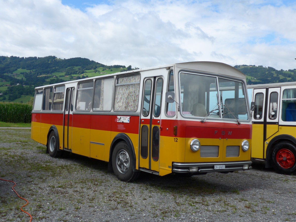 (153'819) - Trb, Oberrieden - Nr. 12/ZH 69'651 - FBW/R&J (ex Ryffel, Uster Nr. 12) am 16. August 2014 in Altsttten, Allmendplatz