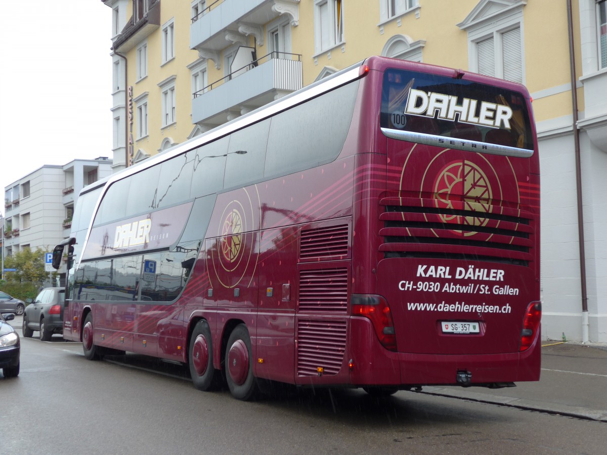 (153'919) - Dhler, Abtwil - SG 357 - Setra am 16. August 2014 beim Bahnhof Wil