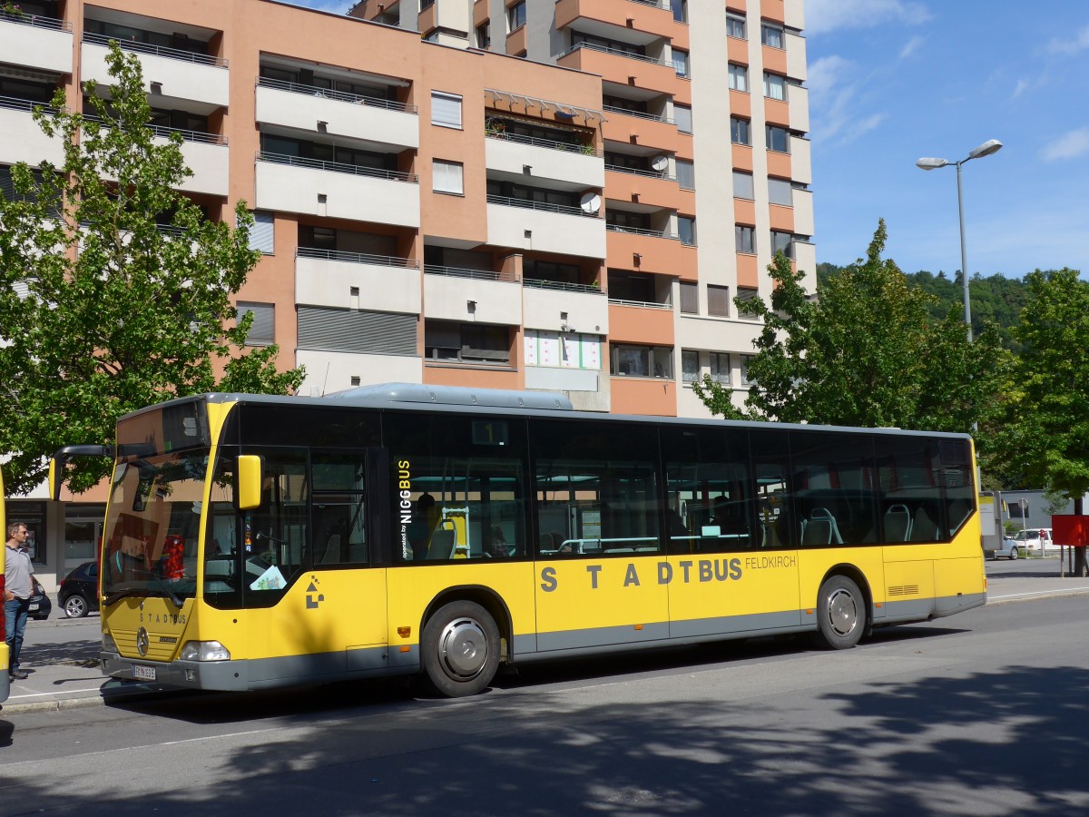 (154'303) - Stadtbus, Feldkirch - FK NIGG 5 - Mercedes am 21. August 2014 beim Bahnhof Feldkirch