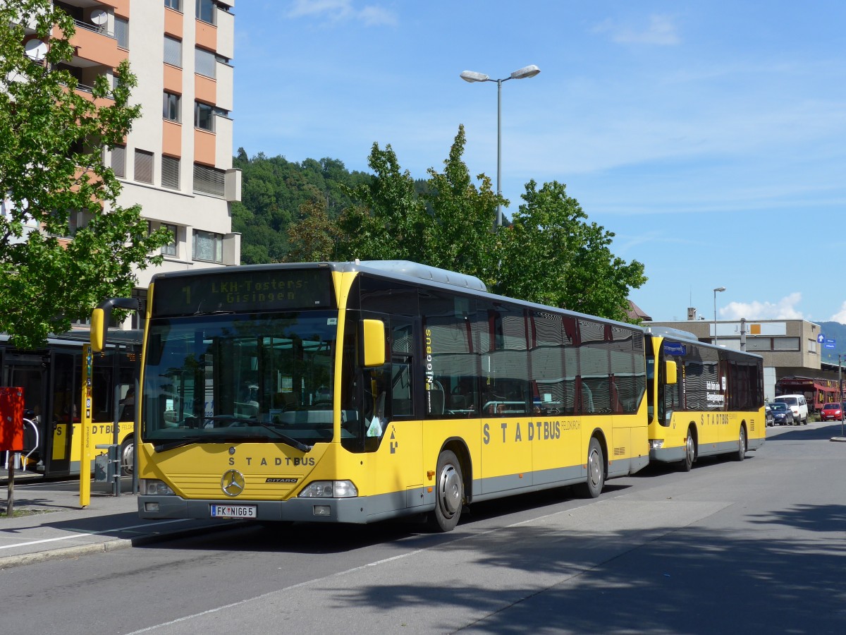 (154'308) - Stadtbus, Feldkirch - FK NIGG 5 - Mercedes am 21. August 2014 beim Bahnhof Feldkirch