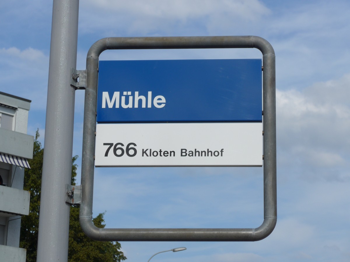 (154'370) - VBG-Haltestelle - Kloten, M�hle - am 21. August 2014