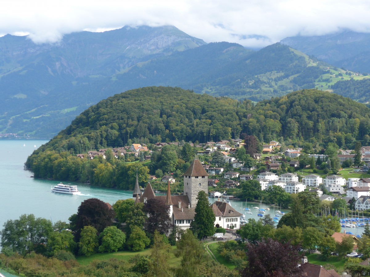 (154'426) - Schloss und Bucht in Spiez am 24. August 2014