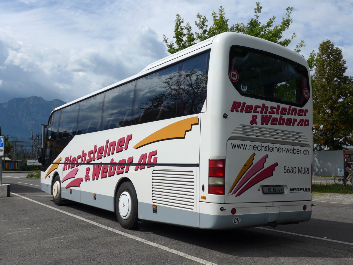 (154'456) - Riechsteiner&Weber, Muri - AG 6544 - Neoplan am 29. August 2014 in Thun, Seestrasse