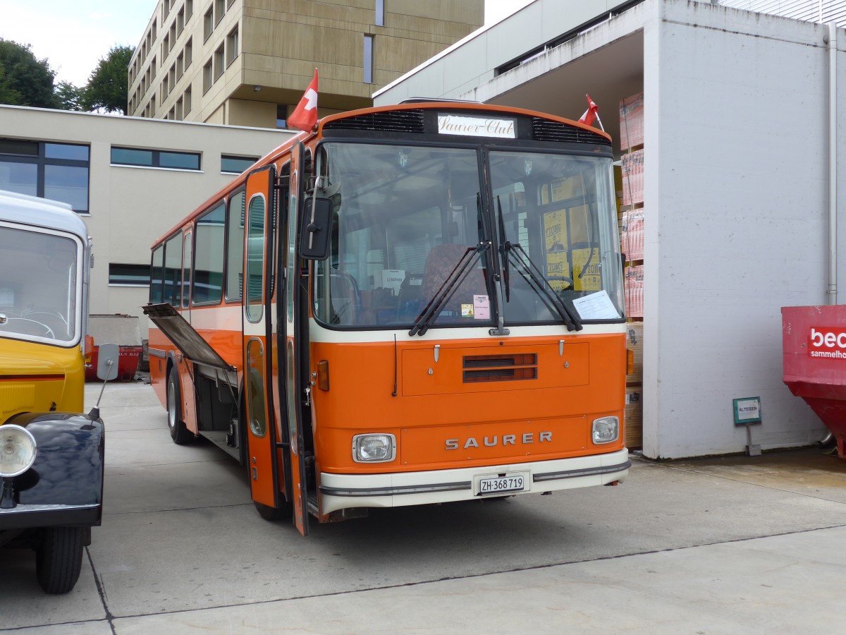 (154'498) - Mangold, Oberengstringen - ZH 368'719 - Saurer/Hess (ex RhV Altsttten Nr. 45) am 30. August 2014 in Oberkirch, CAMPUS Sursee