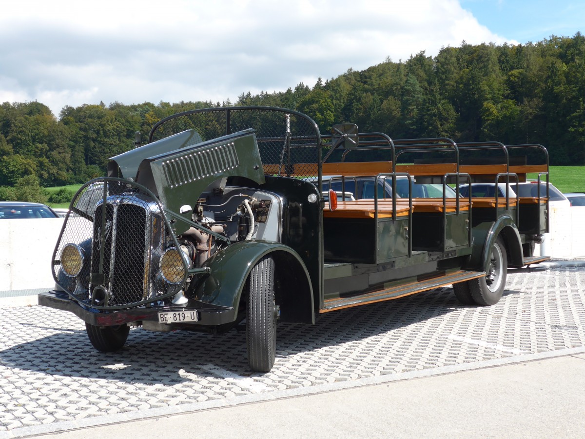 (154'594) - Feuerwehr, Bern - BE 819 U - Saurer am 30. August 2014 in Oberkirch, CAMPUS Sursee