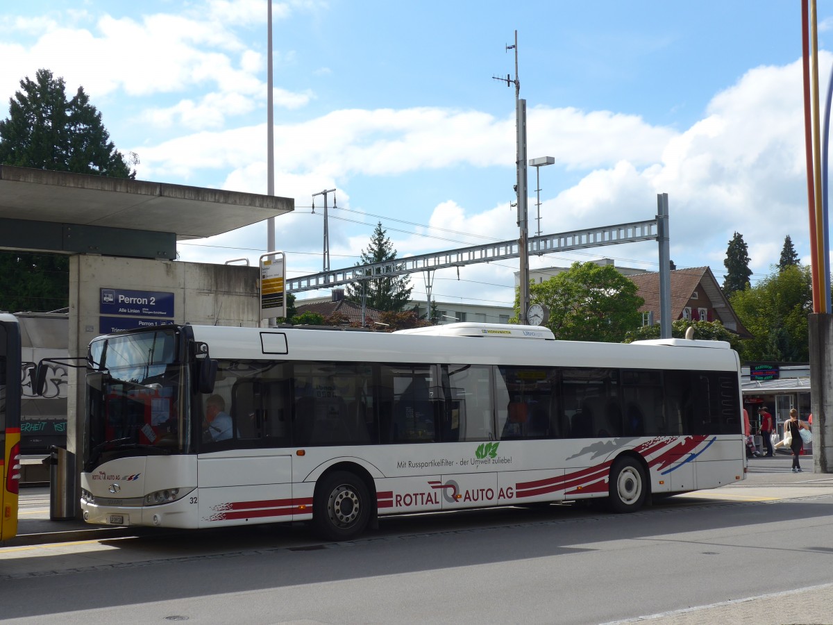 (154'635) - ARAG Ruswil - Nr. 32/LU 169'126 - Solaris am 30. August 2014 beim Bahnhof Sursee