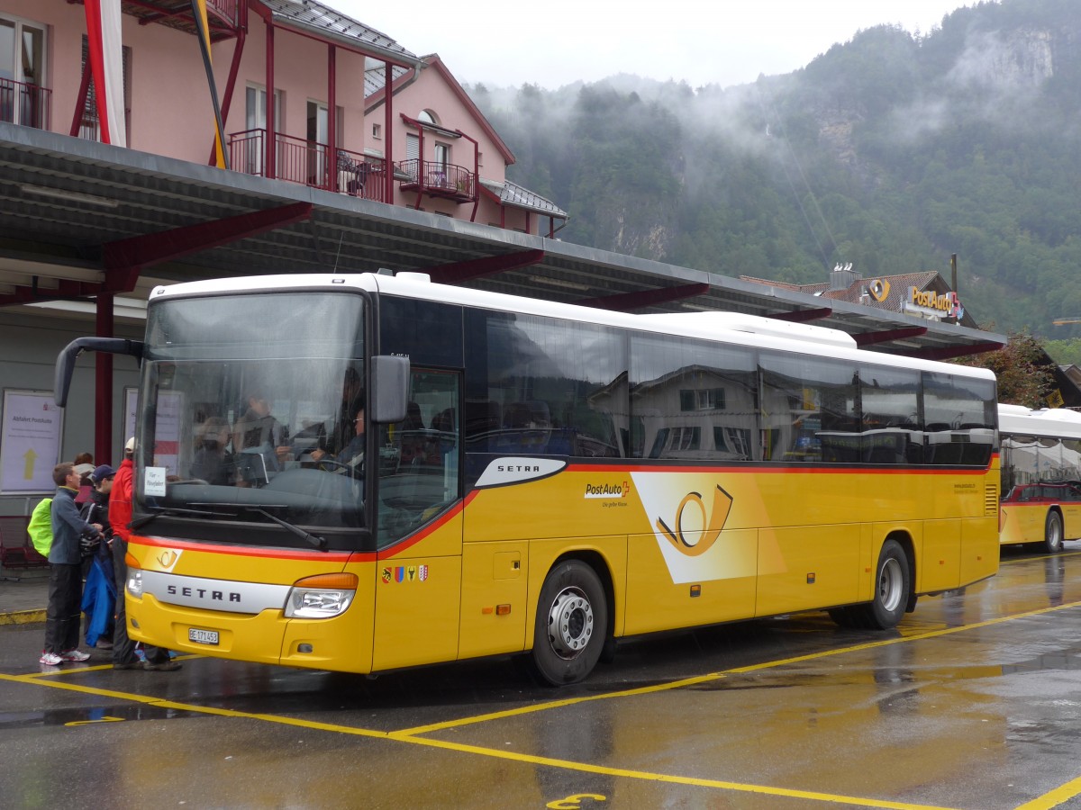 (154'746) - AVG Meiringen - Nr. 73/BE 171'453 - Setra am 1. September 2014 in Meiringen, Postautostation