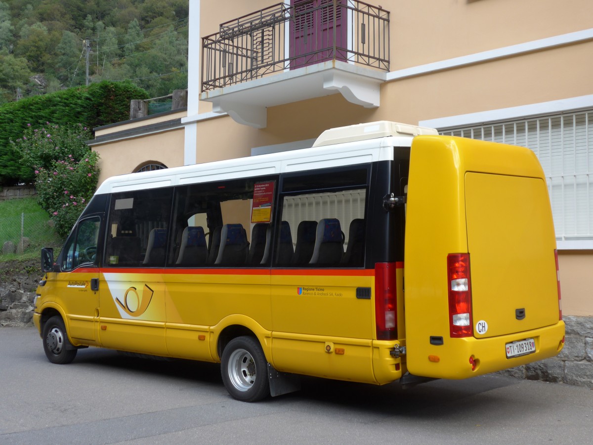 (154'827) - Barenco, Faido - TI 109'318 - Iveco/Kapena am 1. September 2014 in Lavorgo, Stazione