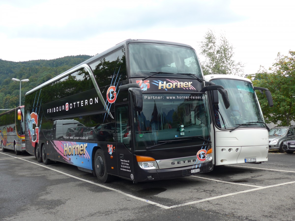 (154'881) - Horner, Tafers - Nr. 8/FR 300'508 - Setra am 5. September 2014 in Thun, Seestrasse