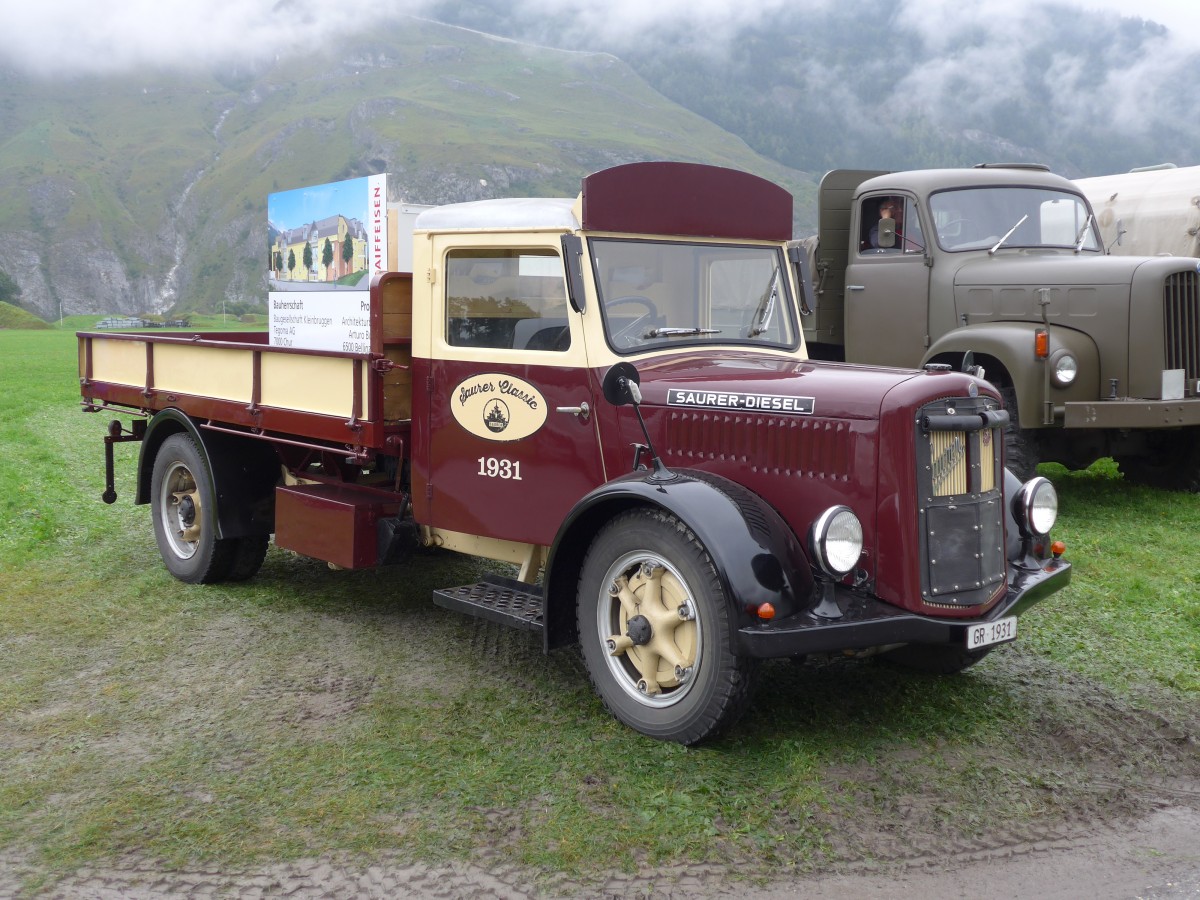 (154'988) - Saurer Classic Jg. 1931 - GR 1931 - Saurer am 13. September 2014 in Chur, Waffenplatz