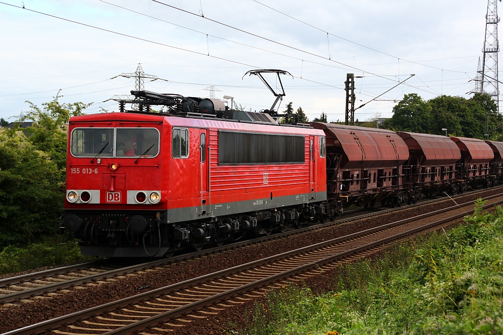 155 013-6 mit Tads Ganzzug in Ahlten, 01.09.12