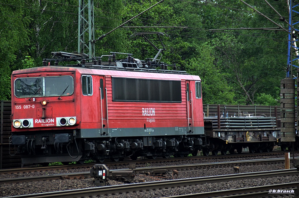 155 087-0 brauste mit einen mischer durch hh-harburg,22.05.15