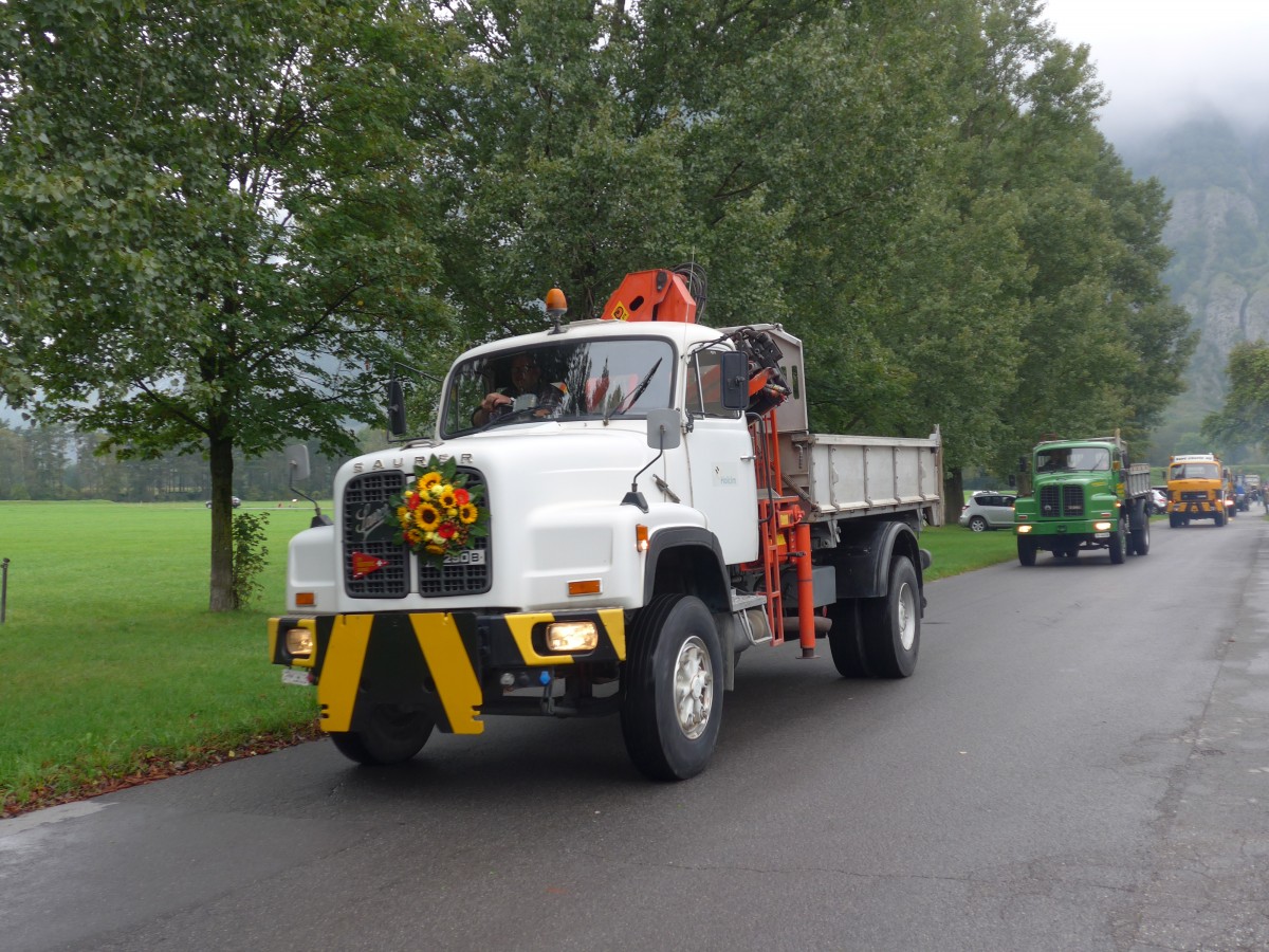 (155'022) - Holcim, Z�rich - Saurer am 13. September 2014 in Chur, Waffenplatz