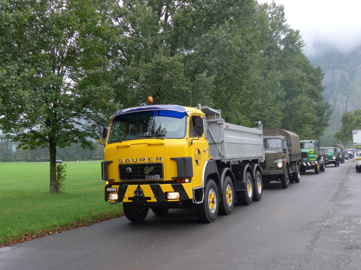 (155'048) - Trachsel - Nr. 7/GL 8470 - Saurer am 13. September 2014 in Chur, Waffenplatz