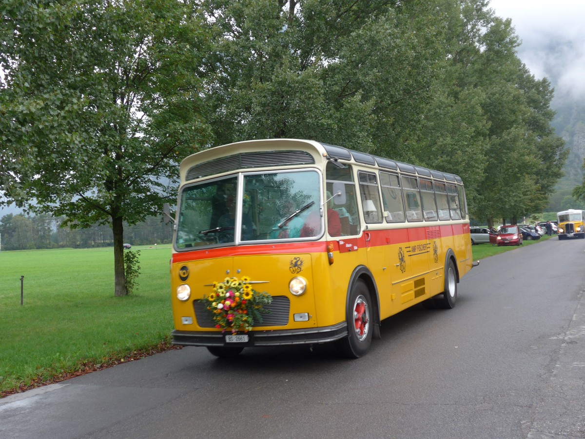 (155'074) - Fischer, Basel - Nr. 21/BS 2661 - FBW/Gangloff (ex Btra, Birr Nr. 21; ex P 24'160) am 13. September 2014 in Chur, Waffenplatz