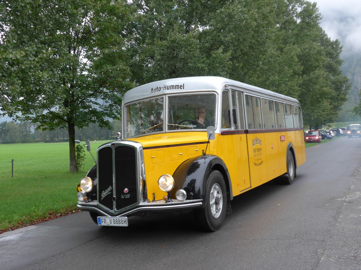 (155'075) - Aus Deutschland: Hummel, Kirchzarten - FR-V 8888H - Berna/Hess (ex Roost, Morschach; ex diverse Besitzer; ex AGO Olten Nr. 5) am 13. September 2014 in Chur, Waffenplatz