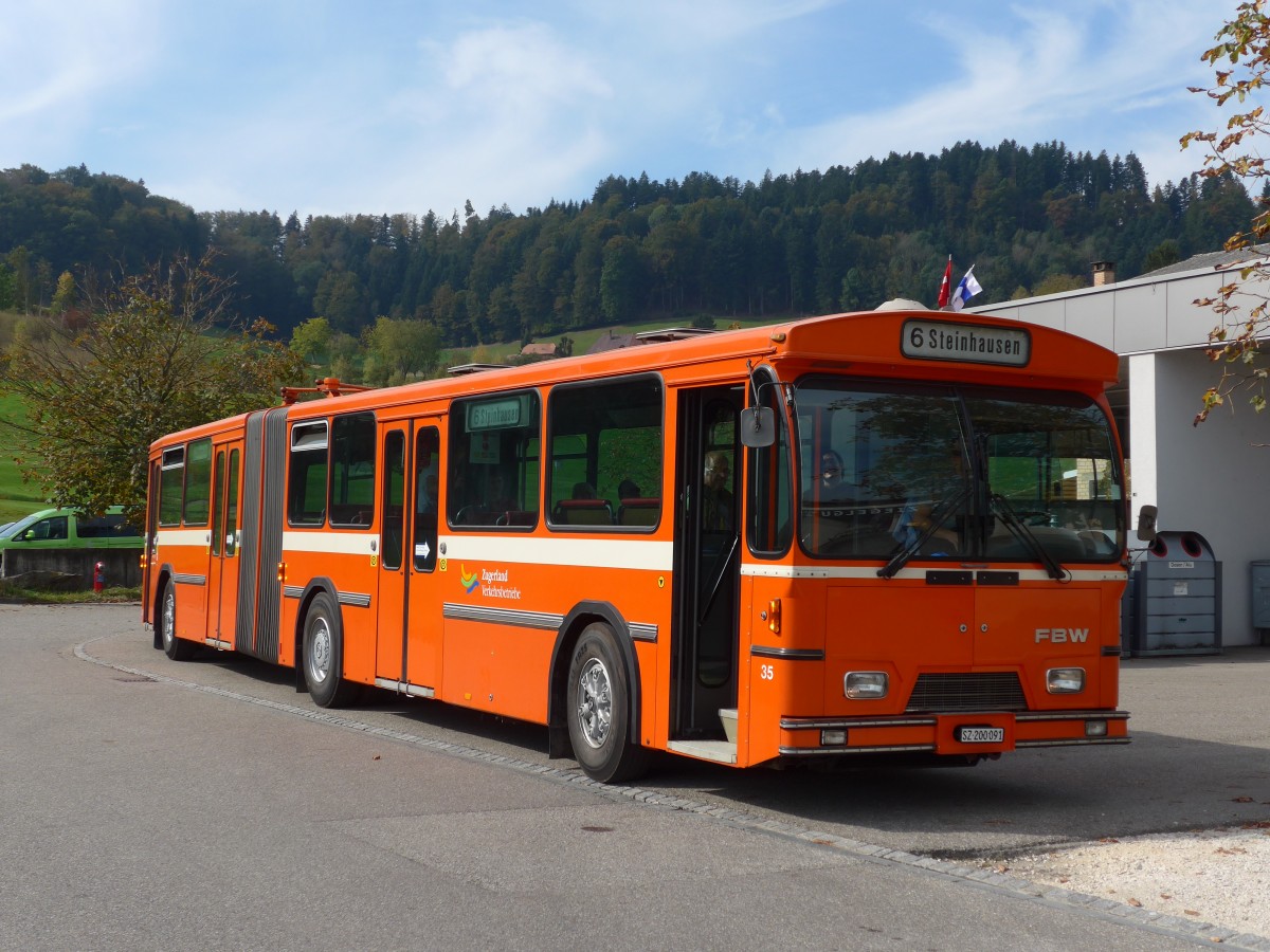 (155'523) - ZVB Zug (RWB) - Nr. 35/SZ 200'091 - FBW/Hess am 5. Oktober 2014 in Burgdorf, Ziegelgut