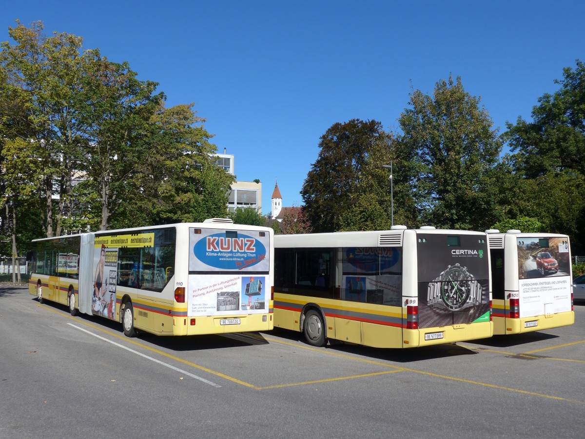 (155'574) - STI Thun - Nr. 110/BE 700'110 - Mercedes am 9. Oktober 2014 bei der Schifflndte Thun