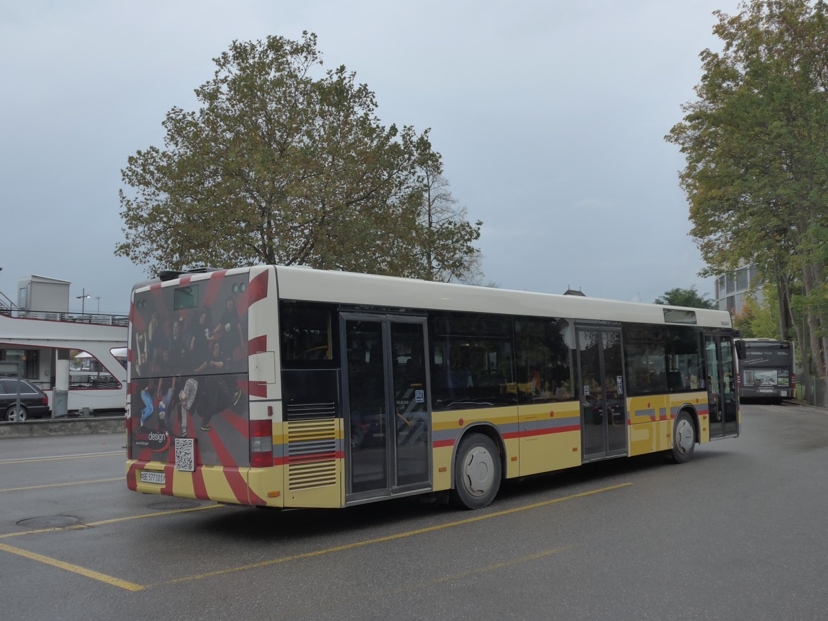 (155'586) - STI Thun - Nr. 101/BE 577'101 - MAN am 10. Oktober 2014 bei der Schifflndte Thun