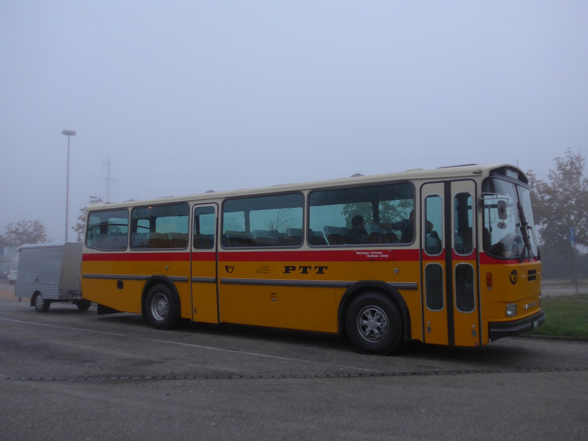 (155'598) - Schmid, Thrishaus - BE 26'206 - Saurer/Tscher (ex P 24'244) am 12. Oktober 2014 in Deitingen, Autobahnraststtte