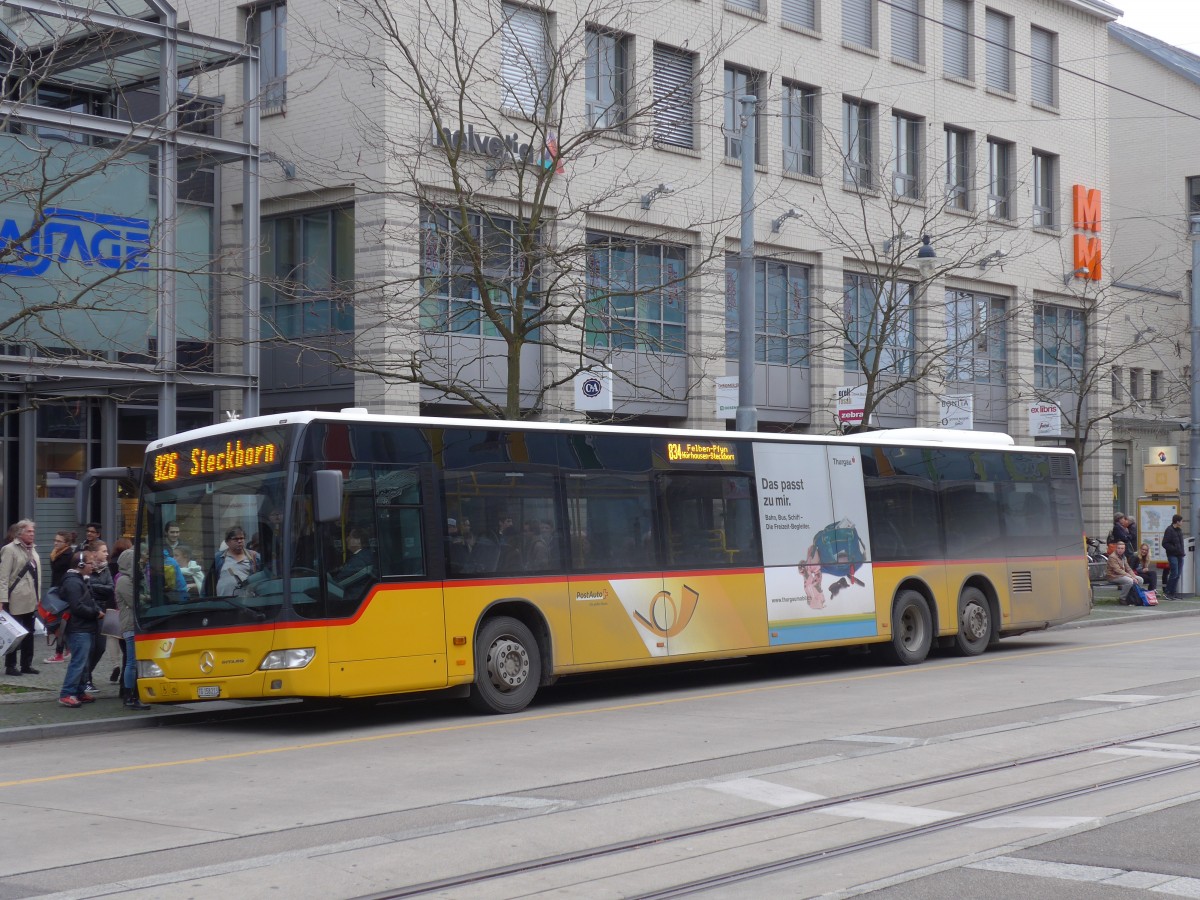 (155'940) - PostAuto Ostschweiz - TG 158'213 - Mercedes (ex Nr. 1) am 22. Oktober 2014 beim Bahnhof Frauenfeld