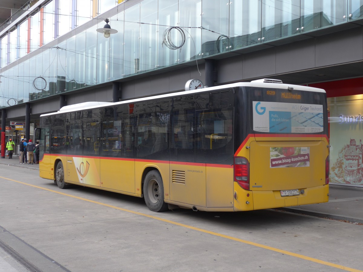 (155'949) - PostAuto Ostschweiz - TG 158'217 - Setra am 22. Oktober 2014 beim Bahnhof Frauenfeld