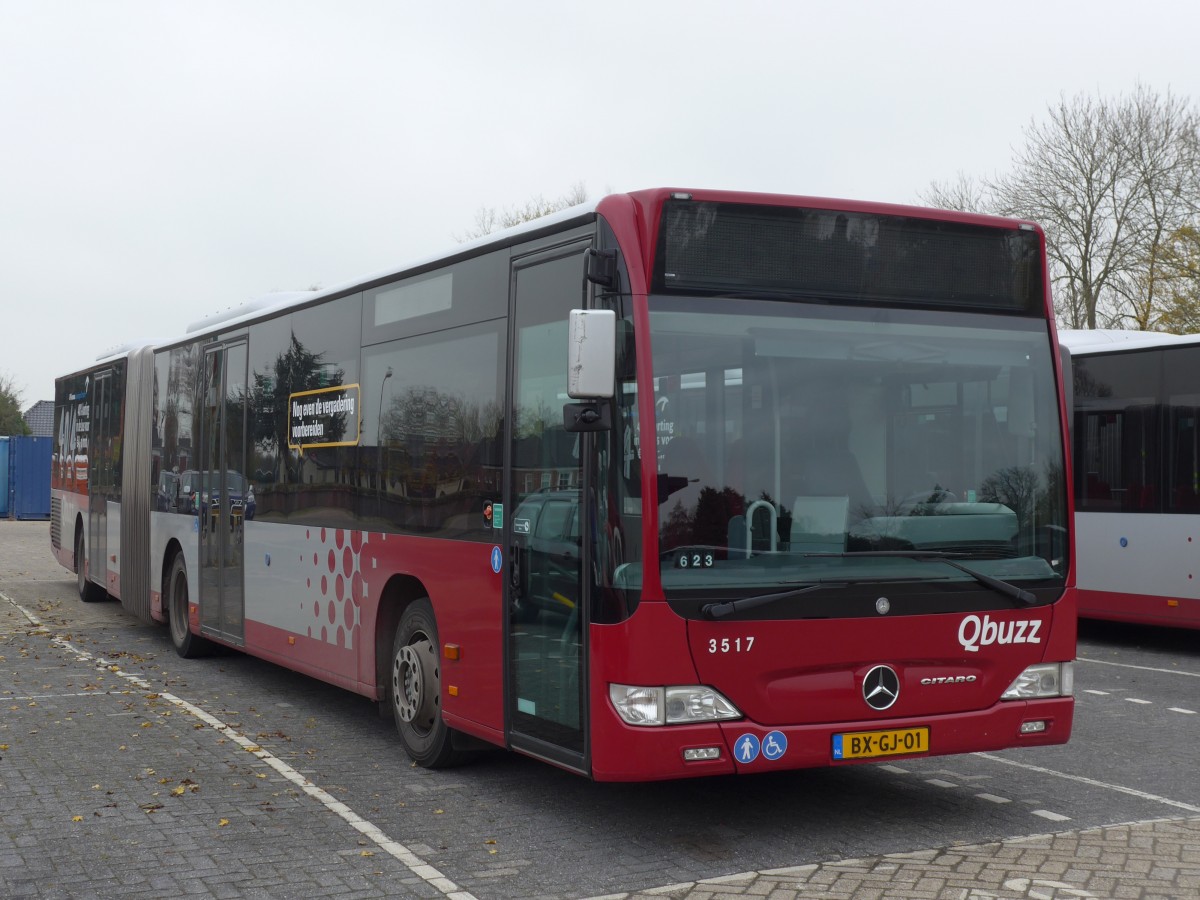 (156'704) - Qbuzz, Groningen - Nr. 3517/-BX-GJ-01 - Mercedes am 18. November 2014 in Appingedam, Busstation