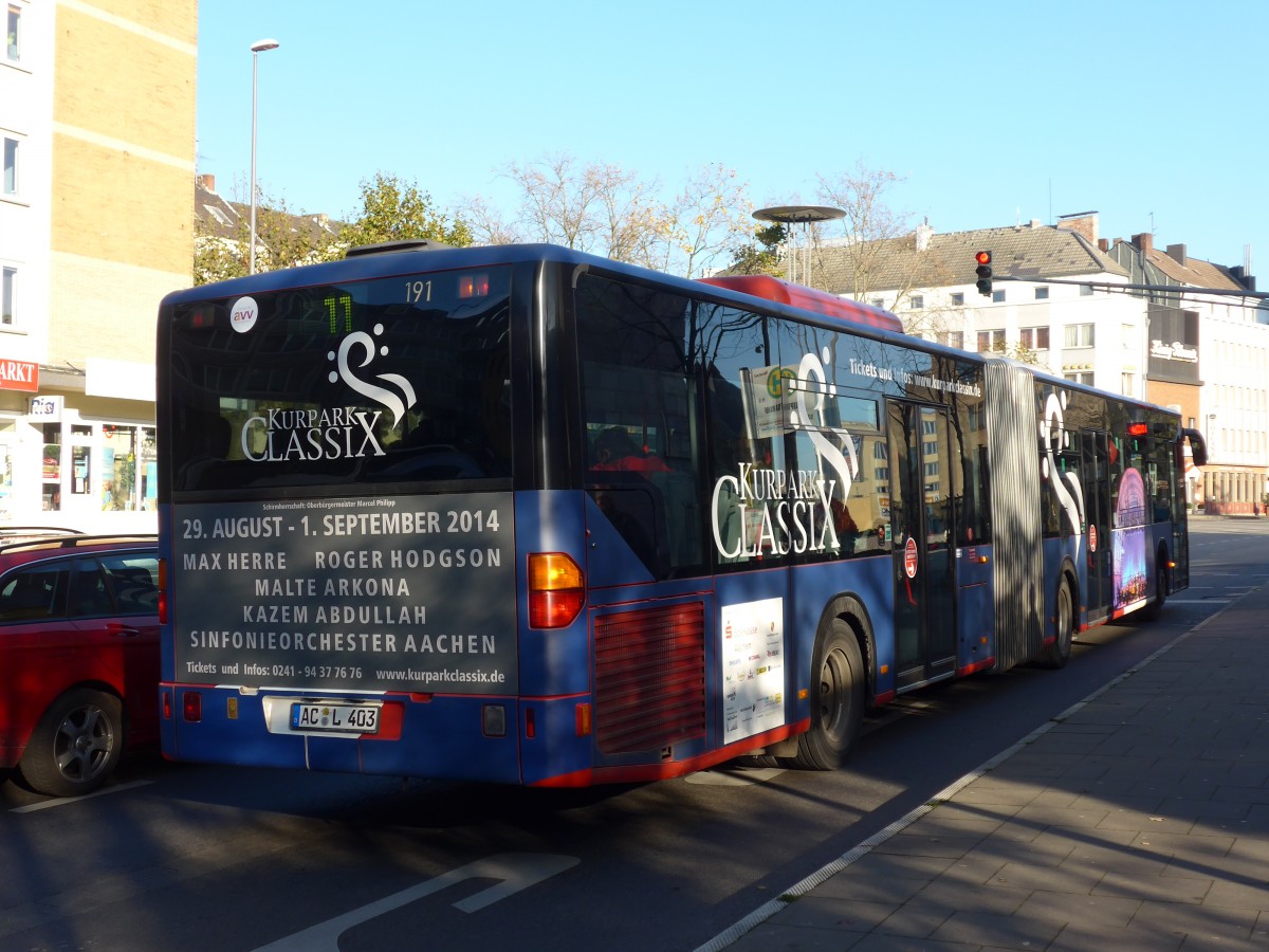 (157'204) - ASEAG Aachen - Nr. 191/AC-L 403 - Mercedes am 21. November 2014 beim Hauptbahnhof Aachen