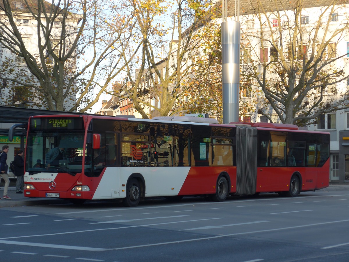 (157'266) - ASEAG Aachen - Nr. 144/AC-L 227 - Mercedes am 21. November 2014 beim Hauptbahnhof Aachen