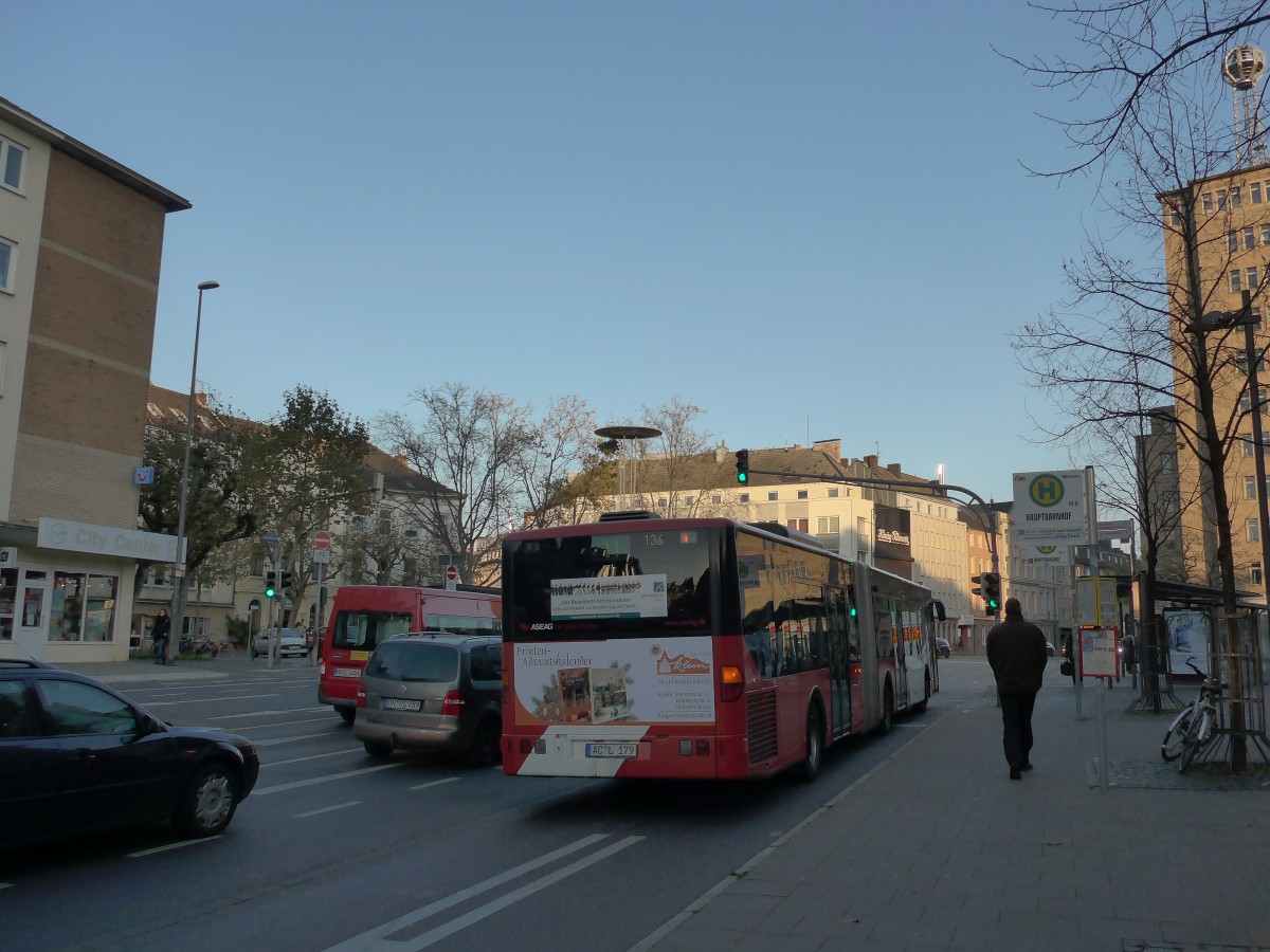 (157'269) - ASEAG Aachen - Nr. 136/AC-L 179 - Mercedes am 21. November 2014 beim Hauptbahnhof Aachen