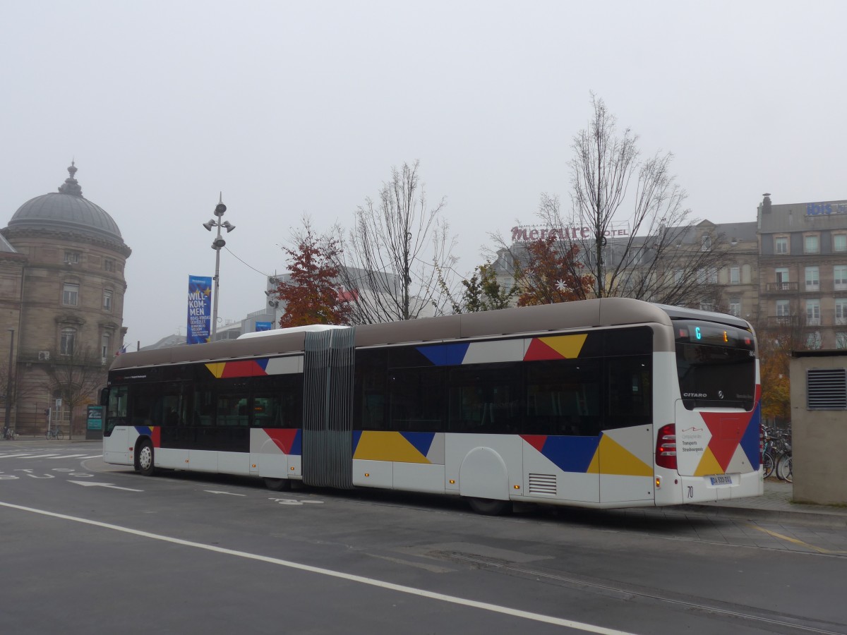 (157'449) - CTS Strasbourg - Nr. 804/DA 533 DX - Mercedes am 23. November 2014 beim Hauptbahnhof Strasbourg