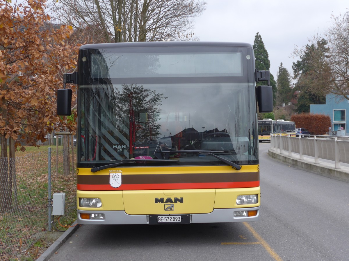 (157'706) - STI Thun - Nr. 93/BE 572'093 - MAN am 7. Dezember 2014 bei der Schifflndte Thun