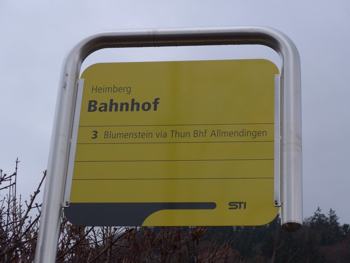 (157'721) - STI-Haltestelle - Heimberg, Bahnhof - am 8. Dezember 2014