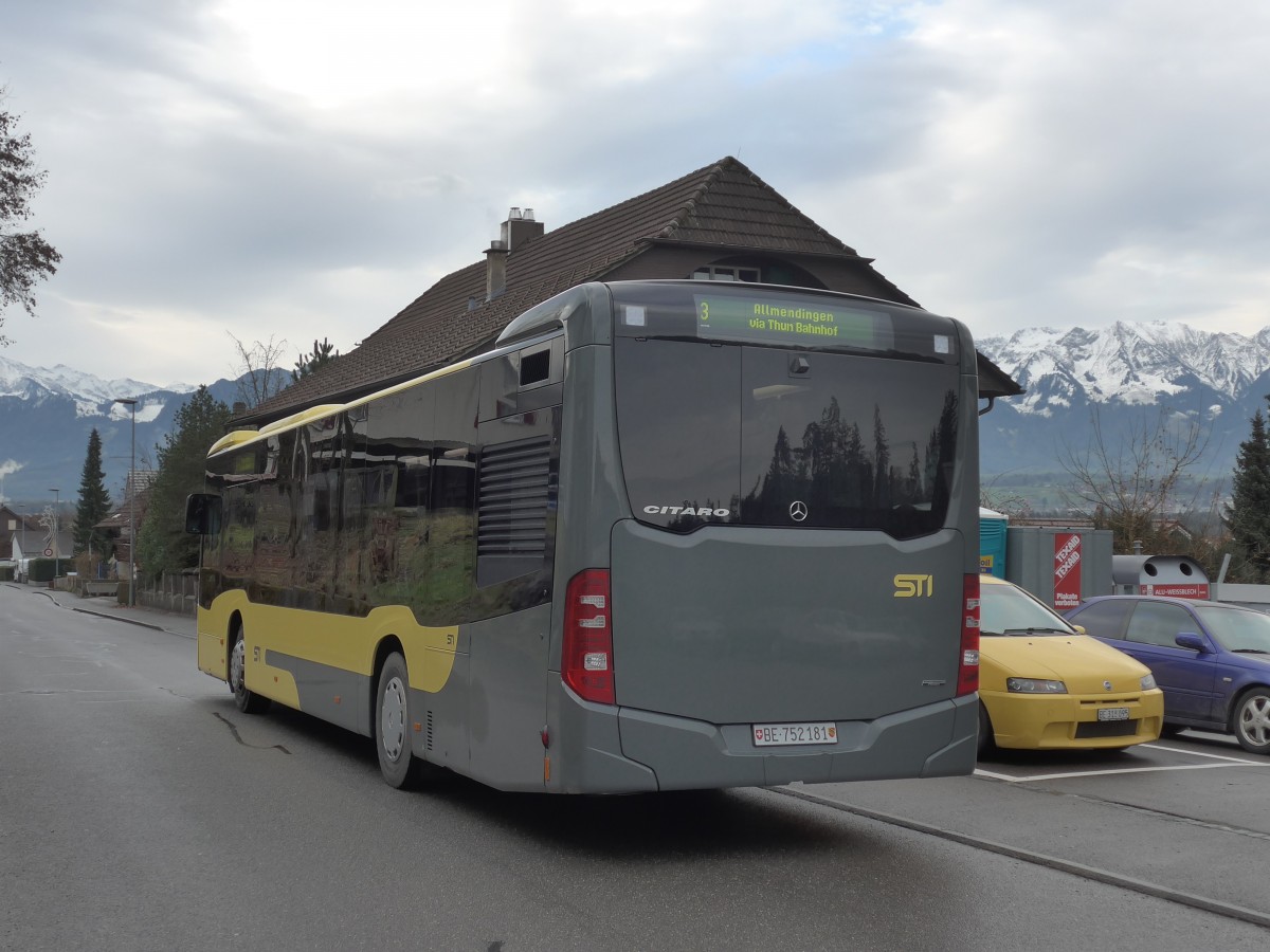 (157'813) - STI Thun - Nr. 181/BE 752'181 - Mercedes am 15. Dezember 2014 in Heimberg, Dornhalde