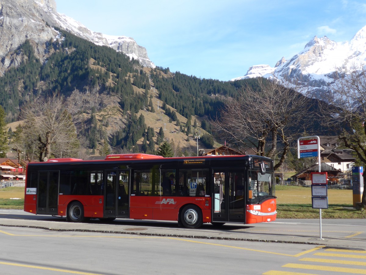 (157'871) - AFA Adelboden - Nr. 30/BE 26'703 - Solaris am 22. Dezember 2014 beim Bahnhof Kandersteg