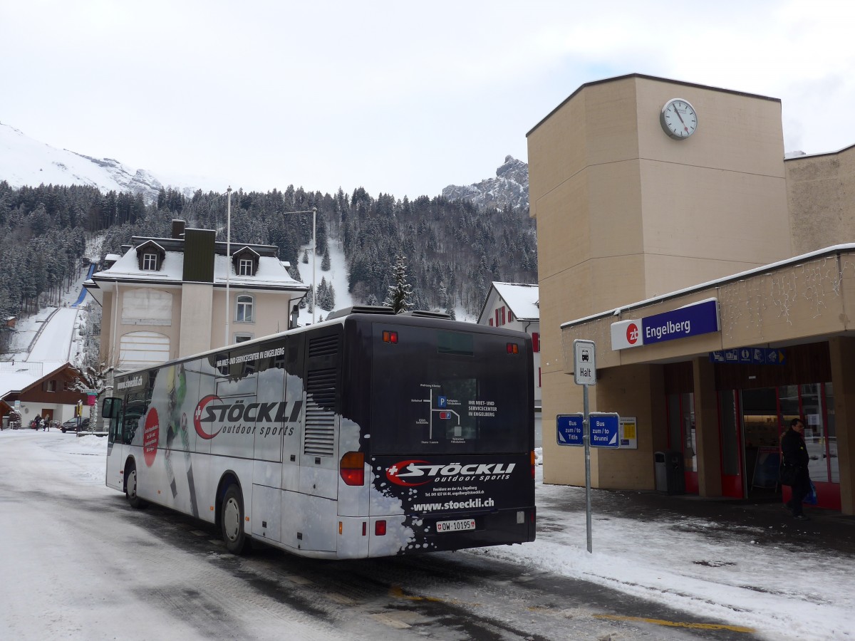 (157'959) - EAB Engelberg - Nr. 1/OW 10'195 - Mercedes (ex TC La Chaux-de-Fonds Nr. 214) am 26. Dezember 2014 beim Bahnhof Engelberg