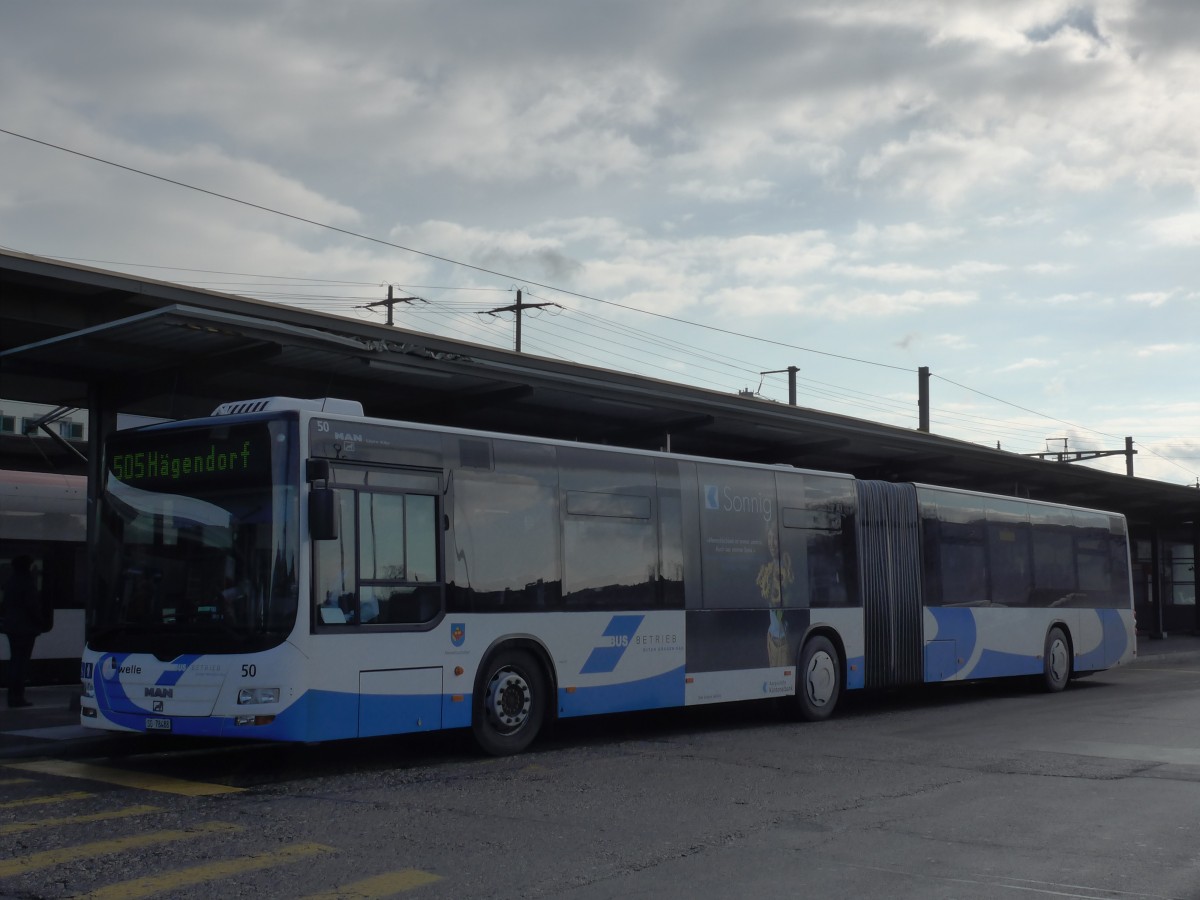 (157'962) - BOGG Wangen b.O. - Nr. 50/SO 78'488 - MAN am 26. Dezember 2014 beim Bahnhof Olten