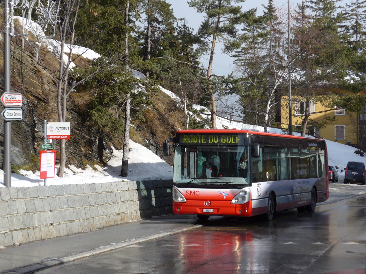 (158'207) - SMC Montana - Nr. 63/VS 122'663 - Irisbus am 4. Januar 2015 in Crans-Montana, Gare SMC